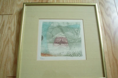 RENE CARCAN Grabado Original "La Meuse" - Firmado y Numerado - Bonito Marco  Foto 1 de 4