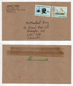 2001 Australia International Cover from Sydney to Canada with Specimen Stamp - Bild 1 von 1