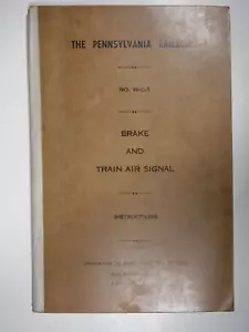 Pennsylvania Railroad Brake And Train Air Signal Instructions Book - Picture 1 of 5