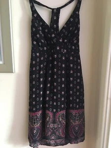 Red Herring Black Mix Paisley Dress Size 10 - Picture 1 of 4