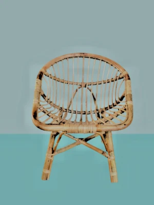 Silla de caña de ratán para niños de 2 a 12 años para sala de estar silla Wicke para niños Foto 1 de 4