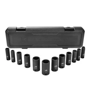 Juego de enchufes de impacto maestro de accionamiento AA031 3/8"", enchufes universales SAE profundos de 12 piezas - Imagen 1 de 8