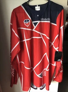 Troy Lee Designs  Motocross Jersey Men’s 2XL SE AIR METRIC RED NAVY NWT - Picture 1 of 8