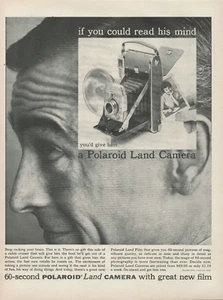 1955 60 Second Polaroid Land Camera If You Could Read His Mind Print Ad - Picture 1 of 1