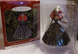 Hallmark VTG 1998 #1 African American Holiday Barbie Ornament; MIB; NIB - Picture 1 of 9