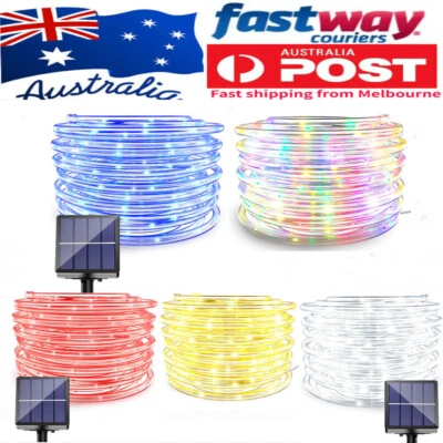 Solar Powered LED Fairy String Rope Strip Lights for Outdoor Garden Patio Decor - Image 1 of 4