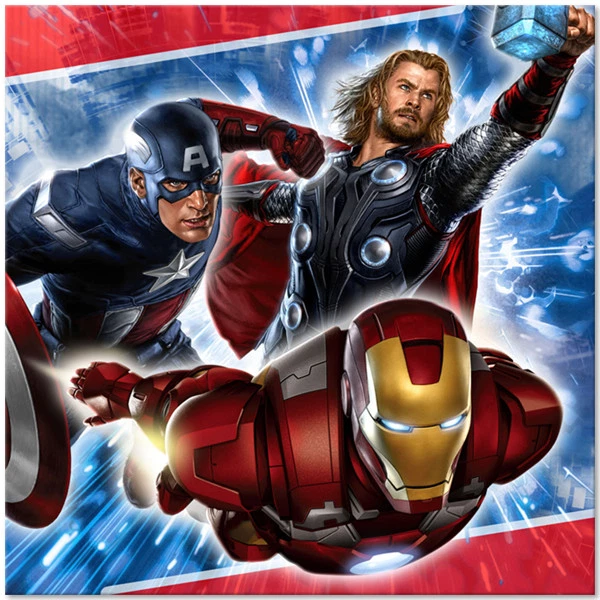 Avengers  Birthday Party Supplies Large Lunch Napkins - Image 1 of 1