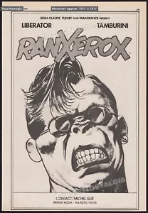 RANXEROX - Promo/poster originale 1983 Trade AD_Tanino Liberatore_Tamburini - Foto 1 di 1