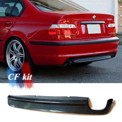 Se adapta a 99-04 para BMW E46 M Tech sedán fibra de carbono parachoques trasero difusor labio 4D Foto 1 de 4
