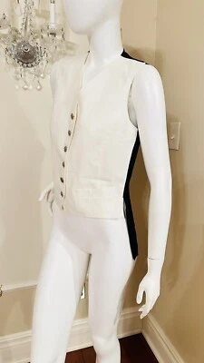 Chaleco Gianfranco Ferre Mezcla Seda Negro y Marfil Talla 42IT Foto 1 de 4