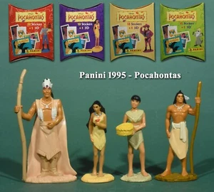 Panini 1995, série complète 12 figurines Pocahontas PVC de 5 à 10 cm + 4 boîtes - Bild 1 von 2