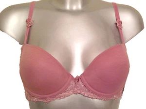Charnos Opera Antique Rose Padded Underwired Bra 32C Smooth Cups Deep Pink - Imagen 1 de 1