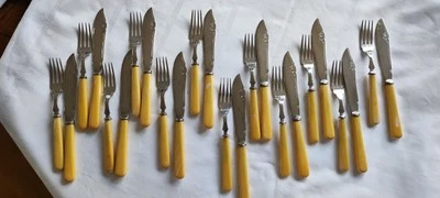 Altes Fischbesteck für 12 Personen - Bild 1 von 4