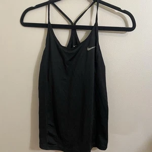 Nike Dri Fit Razorback Tank Top Nike Running Black Size XS - Picture 1 of 3