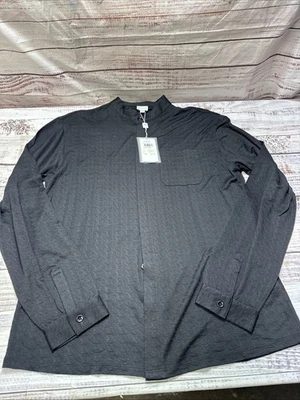 NWT Y2K GIORGIO ARMANI Collezioni No Collar Dress Shirt Sz Lrg Rockabilly Rebel - Image 1 of 4