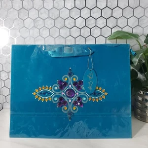 Taylor Swift Papyrus Velvet Turquoise Jeweled Gift Bag Rare HTF - Picture 1 of 14