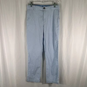 Vineyard Vines Pants Boys 14 Blue White Striped Button Zip Adjustable Cotton - Picture 1 of 10