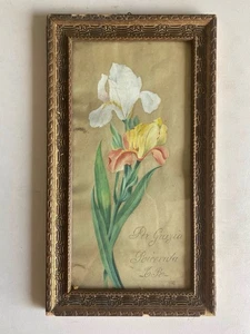 Ex Voto with Flowers Art Nouveau Frame Paintings - Picture 1 of 6