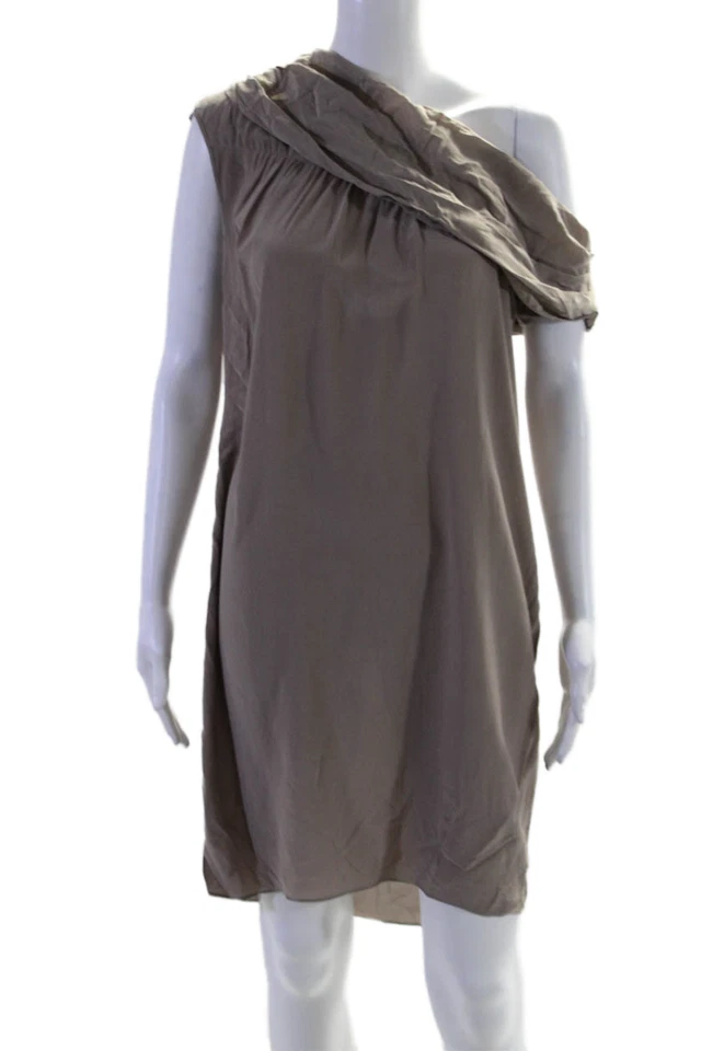 Richard Chai 女式丝绸露肩懒人连衣裙丁香 8 码 — 第 1/4 张图片