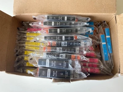 Box of 31 : Inkjetcorner PGI-250XL Ink Cartridges : Black Cyan Yellow Magenta - Image 1 of 4