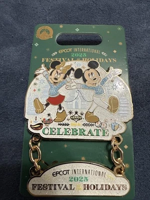 Prendedor Mickey Minnie Mouse Disney Park 2025 Epcot Festival Of The Holidays Foto 1 de 2