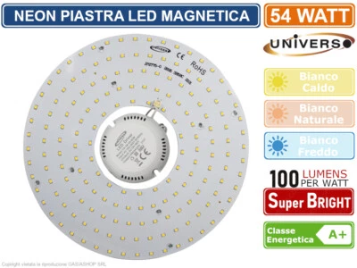 NEON LED PIASTRA DISCO ANELLO PLAFONIERA CIRCOLARE LAMPADA T9 G10Q MAGNETICA 54W - Immagine 1 di 2