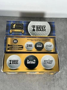 World's Best Dad Golf Ball Pack Pack Fathers Day Birthday Gift Set 3 Packs - Picture 1 of 3