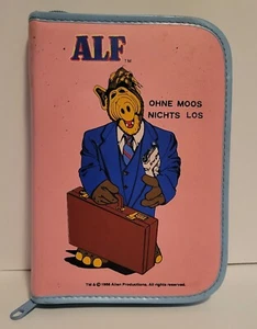 Vintage 1988 ALF "Sin musgo nada suelto" Soft Pencil/Pen Zipper Case con original  - Imagen 1 de 2