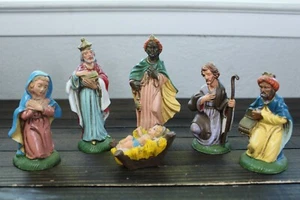 Vintage Italian Nativity Christmas Figures Made In Italy Joseph Mary Baby Jesus  - Picture 1 of 3