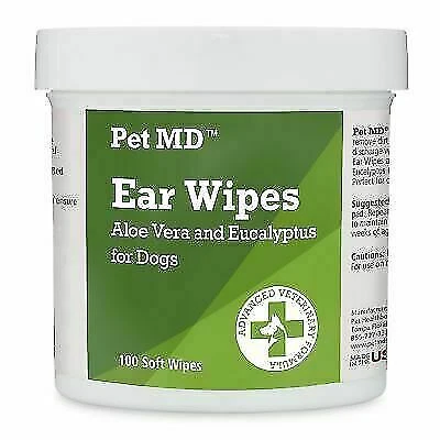 PetMD Dog Ear Cleaner Wipes Otic Cleanser - 100 Count