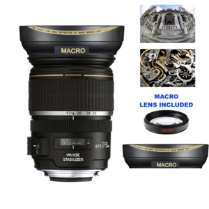 HD 16k  WIDE ANGLE LENS + MACRO LENS FOR Canon EF-S 17-55mm f/2.8 IS USM Lens - Picture 1 of 11