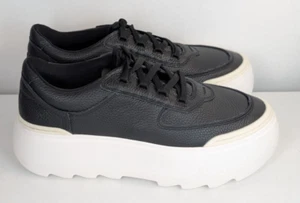 Größe 9 – UGG Marin Mega Lace Plateau Wildleder-Damen-Sneaker – schwarz - Bild 1 von 9