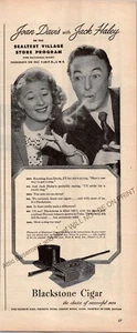Anuncios impresos de cigarros Jack Haley Blackstone Joan Davis arte de pared efímero decoración E Riley - Imagen 1 de 2