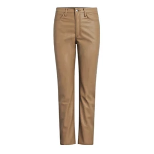 Joe's Jeans The Honor Ankle Vegan Leather Pant In Fawn, Size 23 - Picture 1 of 6