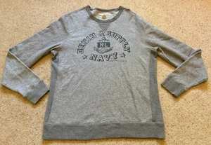 Denim Supply Ralph Lauren Sweatshirt Mens Grey Extra Large Crew Neck Military - Picture 1 of 9