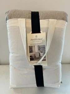 Hearth & Hand With Magnolia 3pc Full/Queen Linen Blend Comforter Set 90x94 Gray - Picture 1 of 7