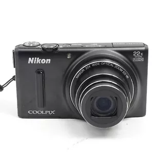 Cámara digital compacta Nikon Coolpix S9600 negra de Japón - Imagen 1 de 6