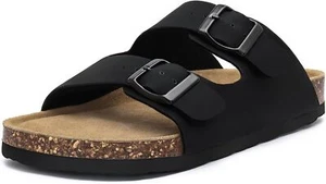 Women Arch Support Slide Sandals Soft Cork Beach Vacation Lightweight Sandals - Picture 1 of 31