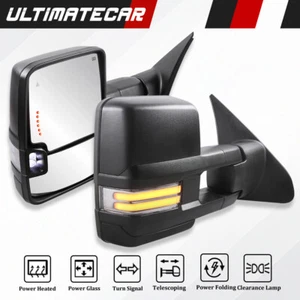 Pair Power Folding Heated Tow Mirror w/BSM For 07-21 Toyota Tundra 08-17 Sequoia - Foto 1 di 11