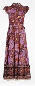 Farm Rio Blumenmuster lila Kleid XL, neu mit Etikett - Bild 1 von 4