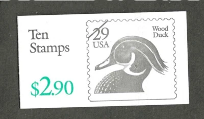 #BK173 29c WOOD DUCK ISSUE BOOKLET OF 10 MNH PL#4444 - Image 1 of 2