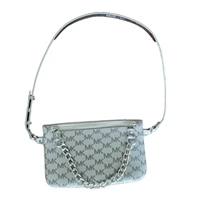 Michael Kors Portafoglio Cintura Grigio su Grigio Pelle Sintetica Borsa Donna - Foto 1 di 9