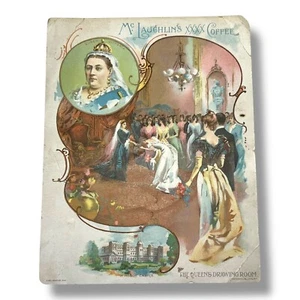 1893 McLaughlin's Coffee Advertising Card "The Queens Drawing Room" Victoria - Picture 1 of 7