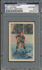 1952/53 Parkhurst #56 Bill Gadsby PSA/DNA Certified Authentic Signed *0441 - Picture 1 of 1