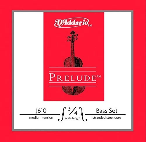 D'Addario Prelude Bass String Set, 3/4 Scale, Medium Tension - Image 1 of 1