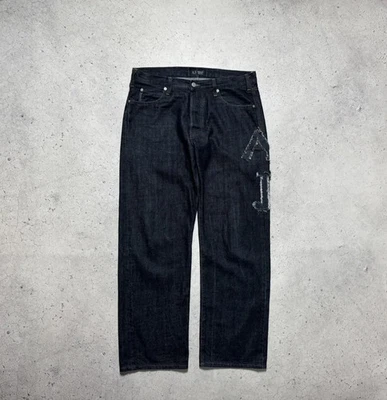 Jeans Armani Logo Grande Suelto Denim Lujo Vintage Talla 34 Foto 1 de 4