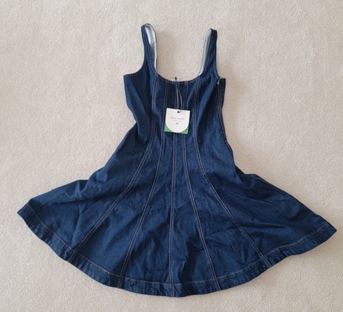 Mini abito donna denim con cuciture kate spade new york blu scuro taglia 4