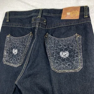 Vintage Phat Farm Jeans Men Size 38x34 Classic Original Baggy Wide Leg Y2k Denim - Picture 1 of 10