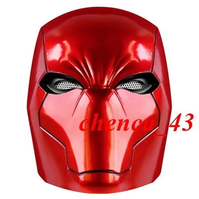 1PC New Red Hood Helmet 1:1 Wearable Cosplay Full Face Mask Resin Halloween Gift - Image 1 of 4