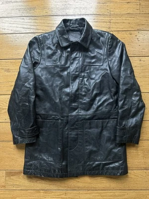 Women’s Coach 1941 Black Leather Jacket Coat Medium - Image 1 of 4